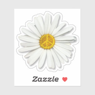Daisy Flower of Inner Peace Symbol Sign - Hippie