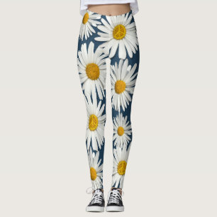 Daisy Flower of Inner Peace Symbol Sign Hippie Leggings