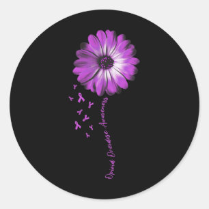 Daisy Flower Opioid Overdose Awareness Gifts  Classic Round Sticker