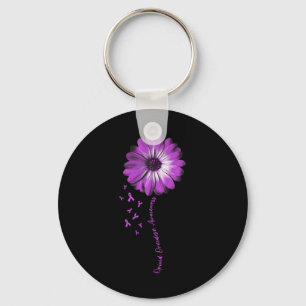 Daisy Flower Opioid Overdose Awareness Gifts  Key Ring
