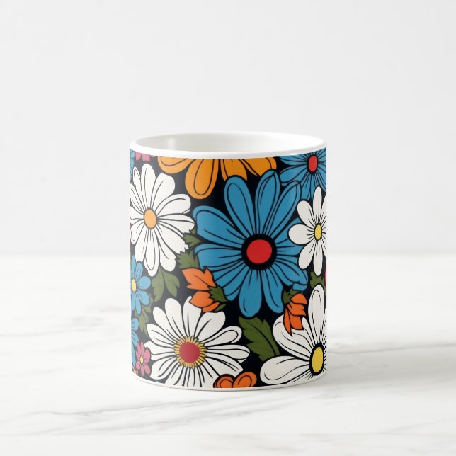   Daisy flower pattern   Coffee Mug (Center)