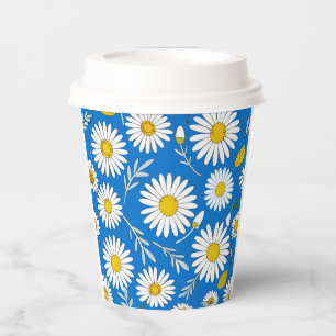 Daisy flower pattern paper cups