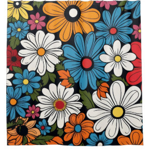 Daisy flower pattern Shower Curtain