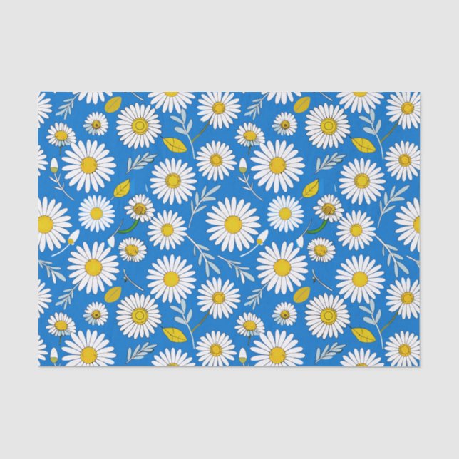 Daisy flower pattern tissue paper (Front)