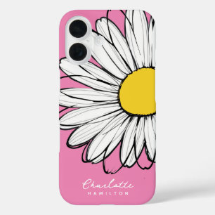 Daisy Flower Personalised Name iPhone 16 Case