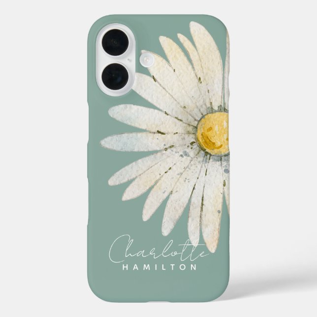 Daisy Flower Personalised Name Case-Mate iPhone Case (Back)