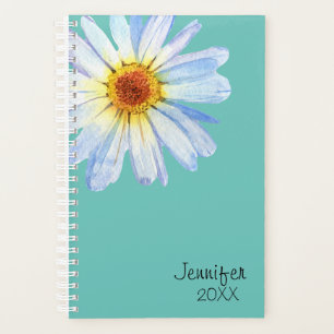 Daisy Flower Personalised Yellow Trendy Custom Planner