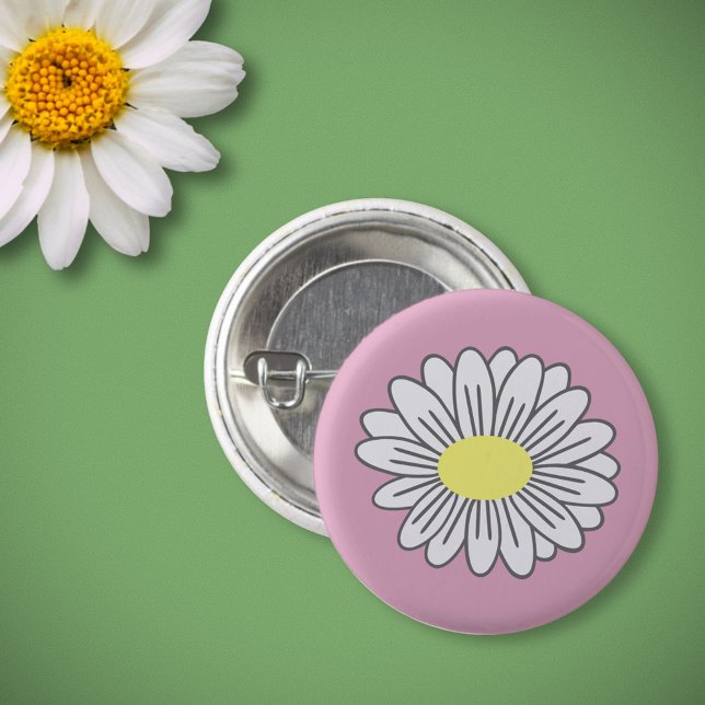 Daisy Flower Pink Button (Daisy Flower Pink Button)