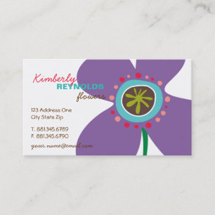 Daisy Flower Pop Fun Summer Daisies Whimsical Cute Business Card