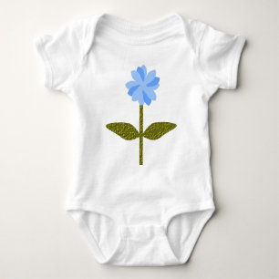 Daisy Flower Pretty Blue Baby Bodysuit