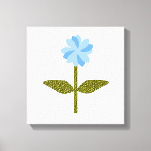 Daisy Flower Pretty Blue Canvas Print