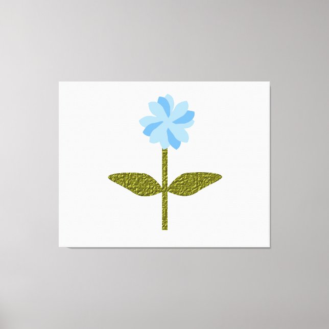 Daisy Flower Pretty Blue Canvas Print (Front)