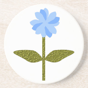 Daisy Flower Pretty Blue Coasters