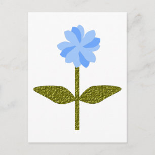 Daisy Flower Pretty Blue Postcard