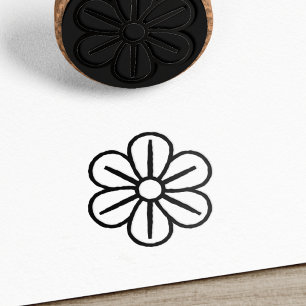 DAISY FLOWER Sign Punch Cards loyalty card  Rubber Stamp