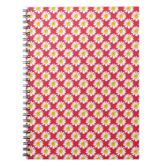 Daisy flower spiral notebook (Front)