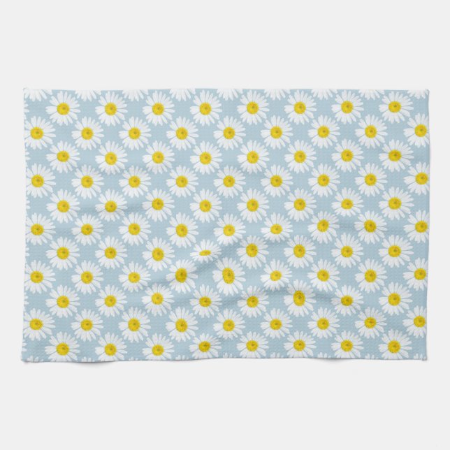 Daisy flower tea towel (Horizontal)