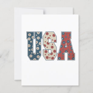 Daisy Flower USA Flag 4th of July Patriotic