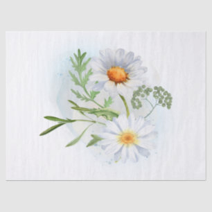 Daisy Flower Watercolor Tissue Paper