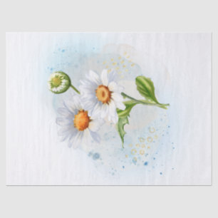 Daisy Flower Watercolor Tissue Paper