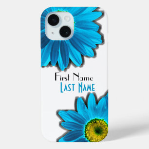 Daisy Flower with Blue Petals iPhone 15 Case