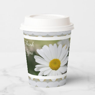 Daisy Flower With Pattern Paper Cups