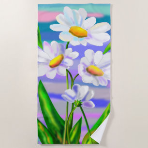 Daisy Flowers Beach Towel