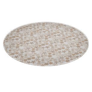 Daisy Flowers Beige Floral Aesthetic Ditsy Tan Cutting Board