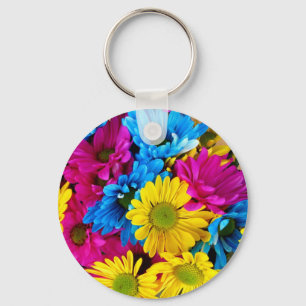 Daisy Flowers Blossoms Love Destiny Shower Party Key Ring