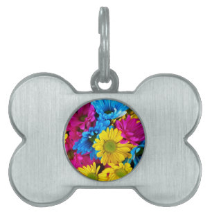Daisy Flowers Blossoms Love Destiny Shower Party Pet Name Tag