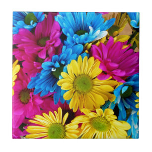 Daisy Flowers Blossoms Love Destiny Shower Party Tile