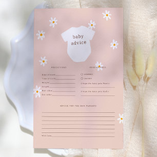 Daisy Flowers Boho Baby Prediction & Advice Game