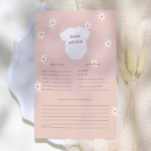 Daisy Flowers Boho Baby Prediction & Advice Game