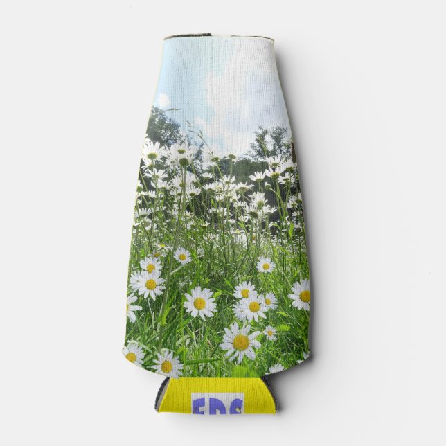 Daisy Flowers Bottle Cooler (Front)