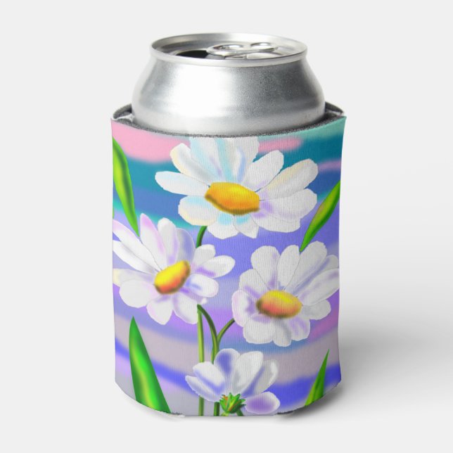 Daisy Flowers Can Cooler Spring (Can Front)