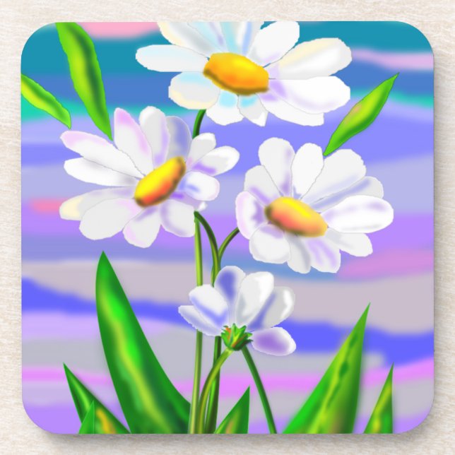 Daisy Flowers Coaster (Front)