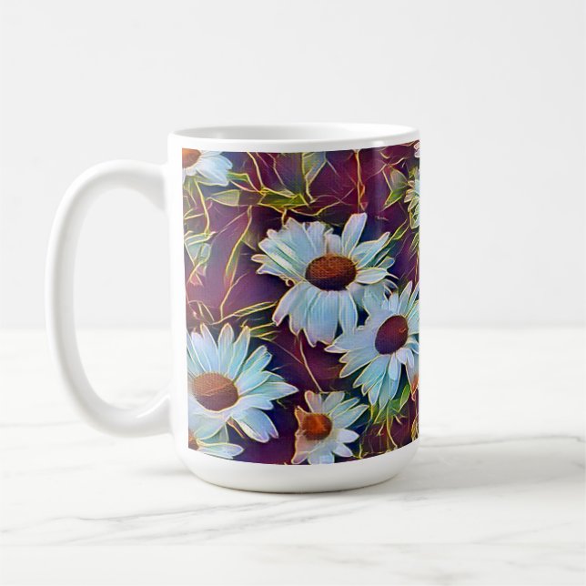 DAISY FLOWERS   COFFEE MUG (Left)
