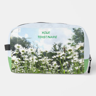 Daisy Flowers Cust. Text Toiletery Bag