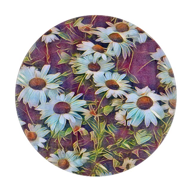 DAISY FLOWERS    CUTTING BOARD (Front)