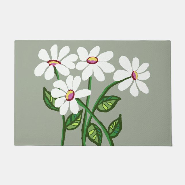 Daisy flowers doormat (Front)