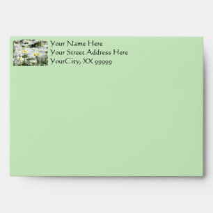 Daisy flowers Envelopes Floral custom unique