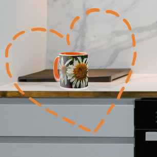 Daisy Flowers in a Garden Floral Art Mug Cup