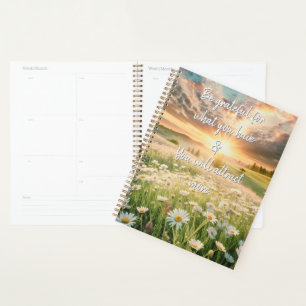 Daisy Flowers Meadow - Inspirational Phrases Planner