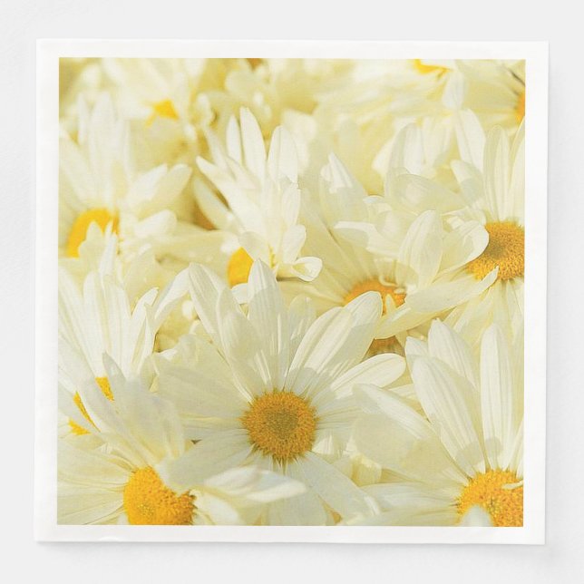 Daisy Flowers Paper Napkins (Front)