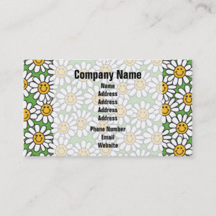 Daisy Flowers Pattern Business Card