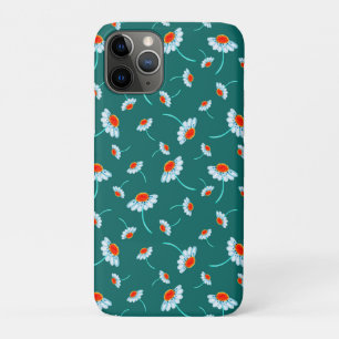Daisy Flowers Pattern-Jade Green Case-Mate iPhone Case
