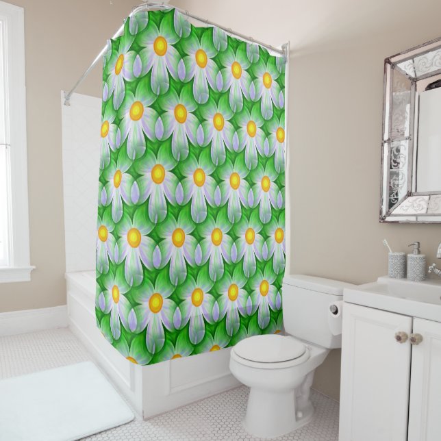 daisy flowers shower curtain (In Situ)