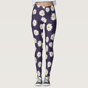 Daisy flowers: small, seamless pattern. leggings