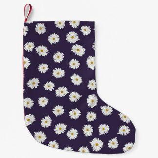Daisy flowers: small, seamless pattern. small christmas stocking