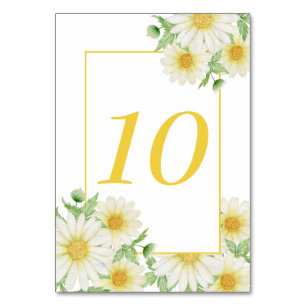 Daisy Flowers Table Number